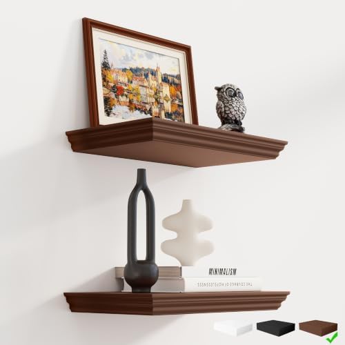 Fun Memories Floating Shelves, 16 Inch Long, 9.3 Inch Deep, 2 Pack by FunMemories