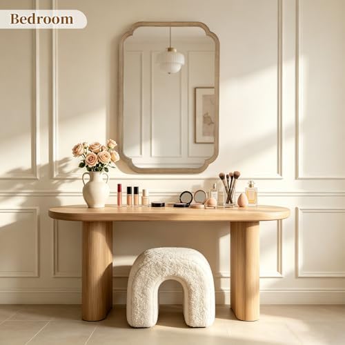 HOMECOOKIN Wood Bathroom Mirror - Image 4