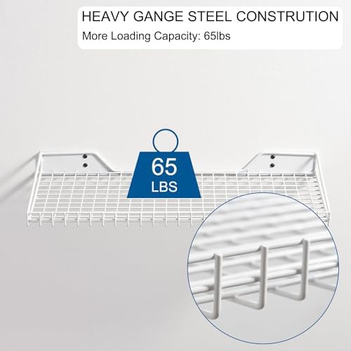 Wallmaster Garage Wall Shelves 23.6"x11.8" Wall Mount Metal Shelves 2 Pack - Image 4