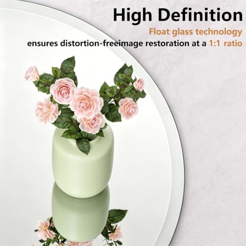 24 Inch Frameless Round Bathroom Mirror - Image 3