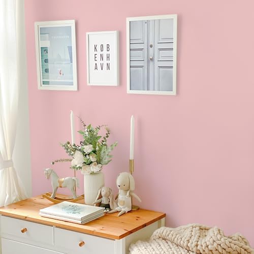 Rugreat Matte Pink Peel and Stick Wallpaper Solid Modern 236inL 15.7inW - Image 4