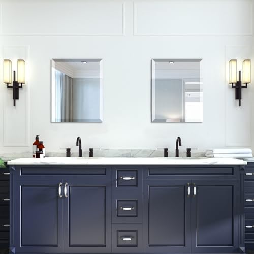 Mirrorons Beveled Mirror 16x20 Frameless Bathroom Wall Mirror Shatterproof - Image 3
