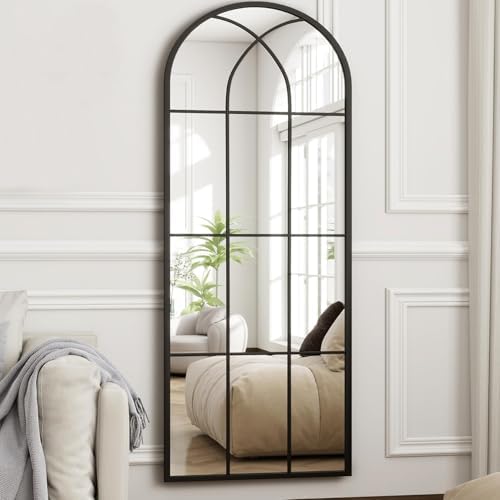 Arched Full Length Mirror 56"x22", Metal Wall Mounted or Leaning Mirrors - Image 2