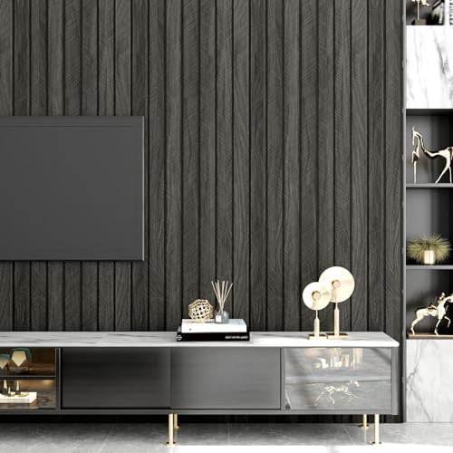 Wallercity 3D Wood Black/Grey Wall Panels Wood Slat Acoustic Panel - Image 5