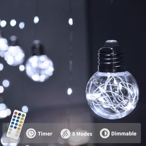 YOLIGHT Wishing Ball Curtain String Lights 9.8x3.3 ft, USB/Battery Powered - Image 3