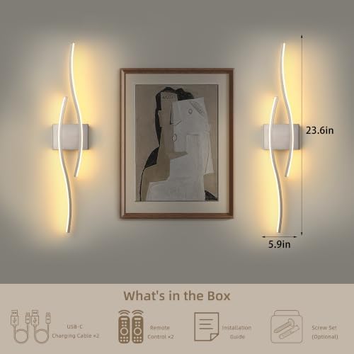 Wireless Wall Sconces Set of Two - Image 6