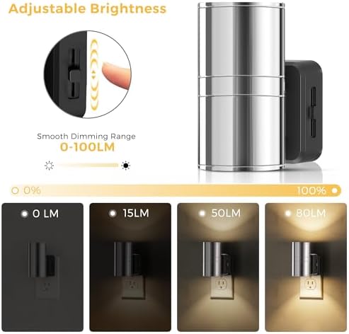 L LOHAS LED Night Light, Dimmable Night Lights Plug into Wall, Light Sensor - Image 2
