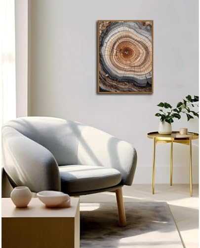Tree Ring Wall Art Framed, Modern Nature Decor - Image 6