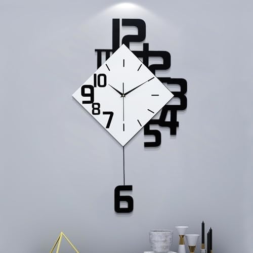 Decorative Wall Clock for Living Room Large Modern Clocks Silent by CreativeWallClock