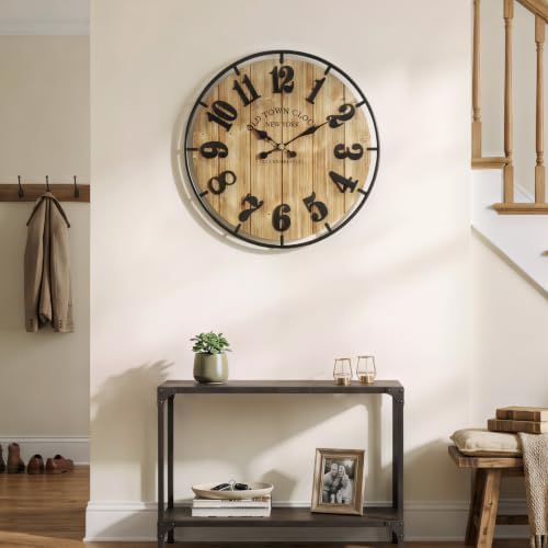 24 Inch Large Farmhouse Wall Clock - Image 3