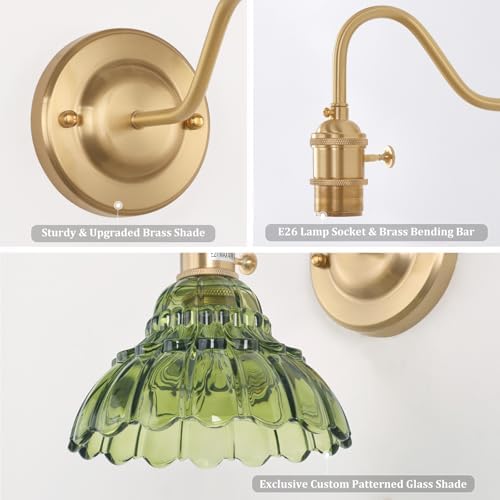 Shenmoyl Battery Operated Wall Sconce Set of 2, Vintage Rechargeable Wall Lights - Image 6