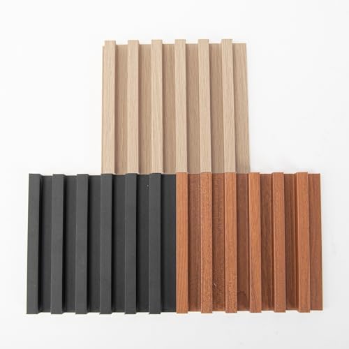 Art3dwallpanels Wood Slat Wall Panels, 3 Pack Sample 3D Noise Absorbing by Art3dwallpanels