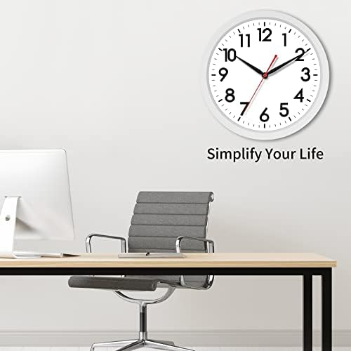 AKCISOT 14 Inch Wall Clock, Silent Battery Operated Analog Clock - Image 7