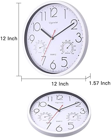 12 Inch White Wall Clock Silent Wall Clocks - Image 5