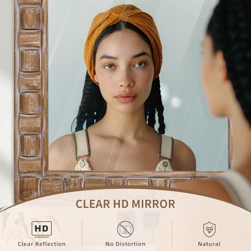 36x24 Inch Rustic Rectangle Wall Mirror - Image 4