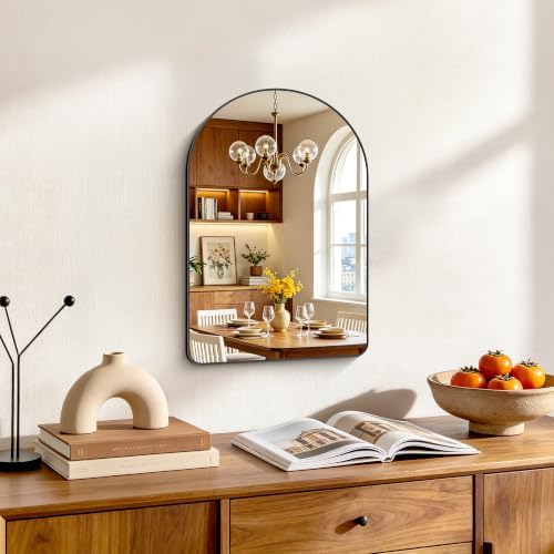 FORBATH Arched Bathroom Mirror 16x24 Inch, Hanging or Leaning Against Wall - Image 5