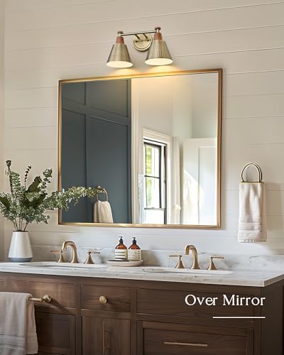 FEMILA 2 Light Bathroom Vanity Light Fixtures Over Mirror, Modern Brass Gold - Image 5