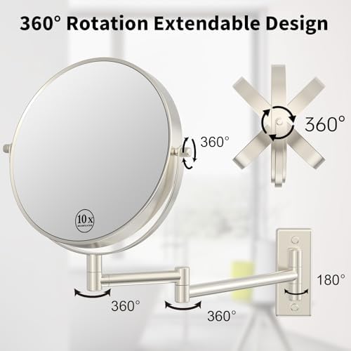 8" Wall Mount Makeup Mirror - Image 3