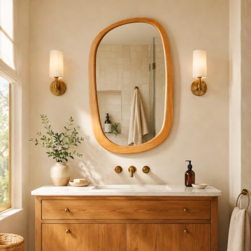 Saliwa Wood Mirrors for Wall, Living Room, Entryway Hallway, Bathroom - Image 6