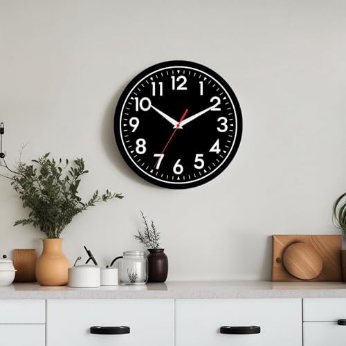 DAXSMY 10 Inch Wall Clock, Battery Operated Silent Non Ticking - Image 5