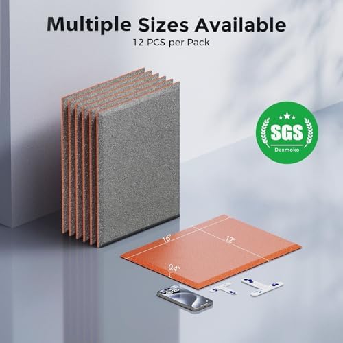 12 Pack Self-Adhesive Acoustic Panels, 2nd Generation Sound Absorbing Panel - Image 7