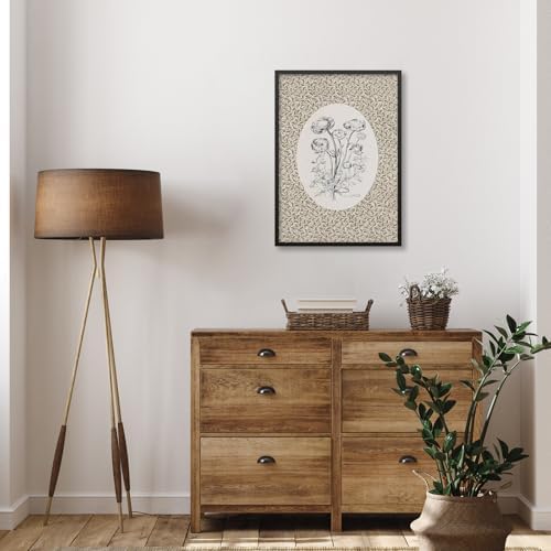 Heltrappe Neutral Floral Wall Art Antique Botanical Flower Poster Vintage - Image 5