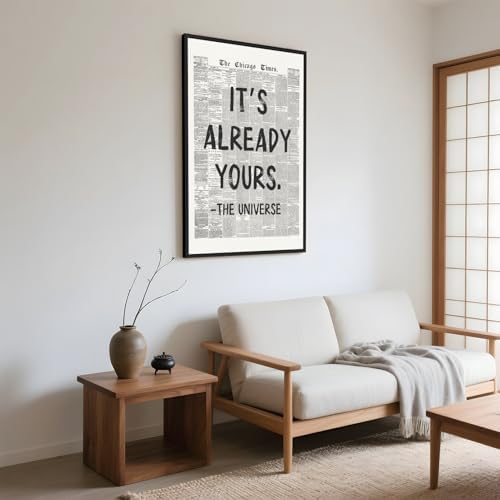 Framed Black And White Retro Newspaper Wall Art Motivational Office Decor - Image 4