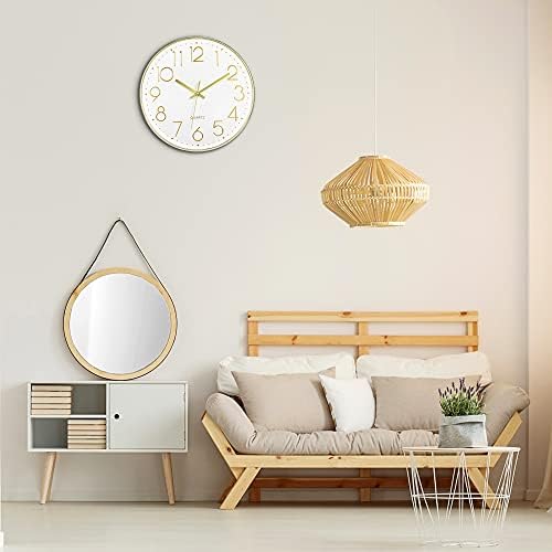 Foxtop 12" Modern Wall Clock Silent Battery Operated Analog Clock - Image 6