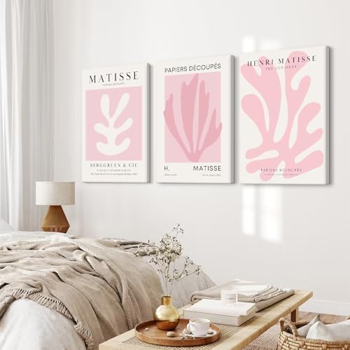 Pink Matisse Wall Art Prints Aesthetic Wall Decor Abstract Henri Matisse Canvas - Image 4