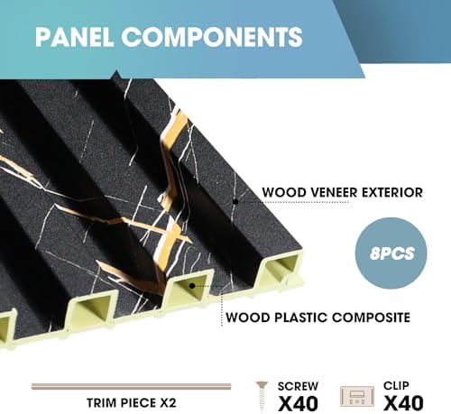 OUZUGIE WPC Acoustic Slat Wall Paneling - Image 4