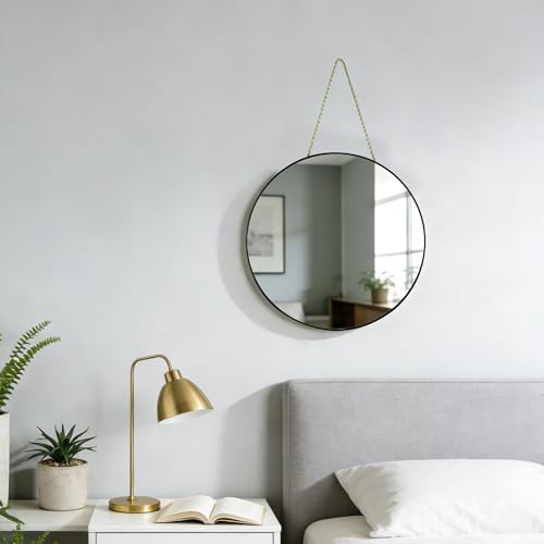 Round Wall Mirror Door Mirror PVC Plastic Frame - Image 2