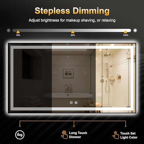 LED Bathroom Mirror with Light, 30x55 Vanity Mirror - Image 2