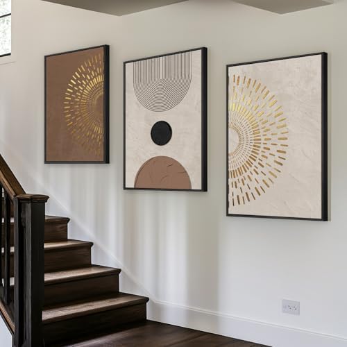Boho Neutral Abstract Wall Art, 3 Piece, 20x30 In - Image 2