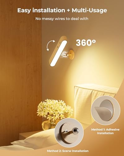 PopoIron 7500 mAh Rechargeable Wall Sconce, Battery Operated LED Wall Light - Image 7