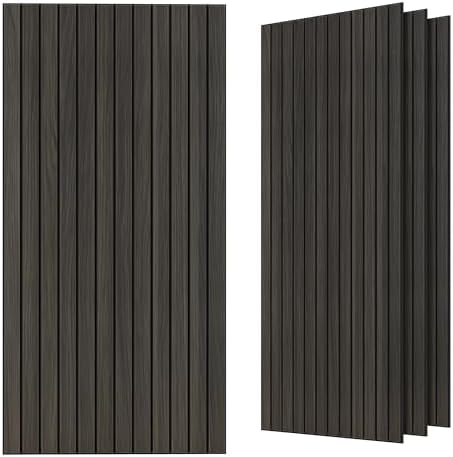 TO-TH Acoustic Panels Wood Look Noise Dampening Panel 4 Pack, Rustic Walnut by TO-TH