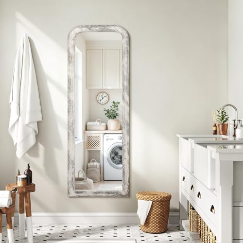 AAZZKANG Mirror Full Length Rectangle Wood Framed Large Wall Mirrors White - Image 6