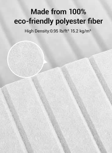 Waister Soundproof Wall Panels, 0.47 Inch Thick High Density-White - Image 3