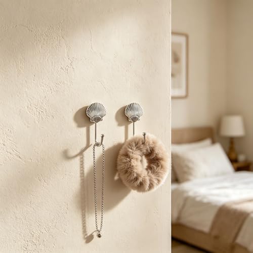 4 Pcs Seashell Wall Hooks, Metal Decorative Wall Hooks - Image 7