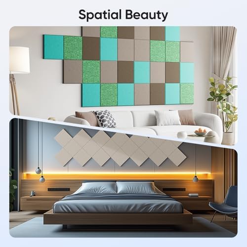 Square Acoustic Panels, 12 Pack Self-Adhesive Sound Panels - Image 5