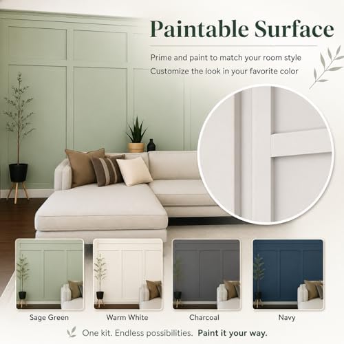 Nuanchu 150 x 100 Inches MDF Board and Batten Wall Panel Kit Premade - Image 6