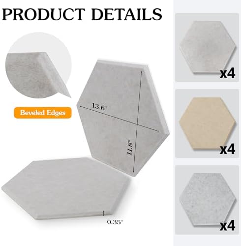 Acoustic Panels, Magrowill 12-Pack Soundproof Wall Panels 14 X 12 X 0.4 Inches - Image 5