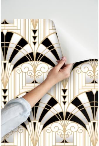 Spoonflower 20s Architecture Peel and Stick Removable Wallpaper - Image 3