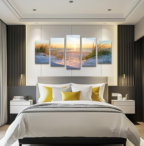 Canvas Wall Art For Living Room Large Size Wall Decor For Bedrooms Beach Grass - Image 4