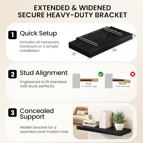 Fun Memories 48 Inch Floating Shelves, 2 Pack - Image 6