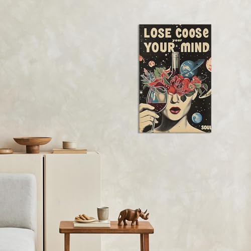Vintage Lose Your Mind Your Coose Soul Flowers Posters Room Aesthetics Black - Image 6