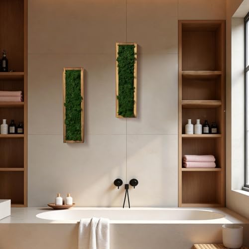 Mokof Preserved Moss Wall Art Decor, Forest Green, 2 Pack - Image 6