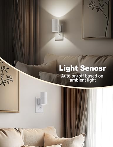 JandCase Night Lights Plug into Wall, Dimmable Night Light, Dusk to Dawn - Image 3