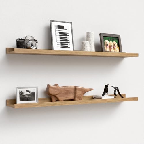 Boswillon Floating Shelves Set of 2, Long Wall Shelf by Boswillon