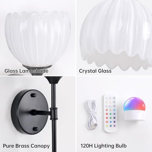 Shenmoyl Battery Operated Wall Sconce Set of 2 - Image 5