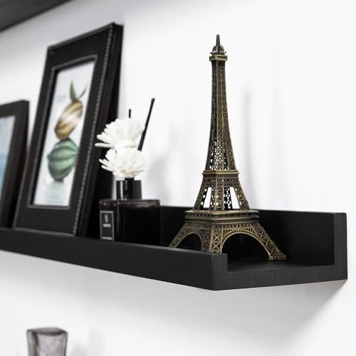 AZSKY 36 Inch Picture Ledge Shelves Set of 3, Rustic Wood Floating Shelves - Image 7